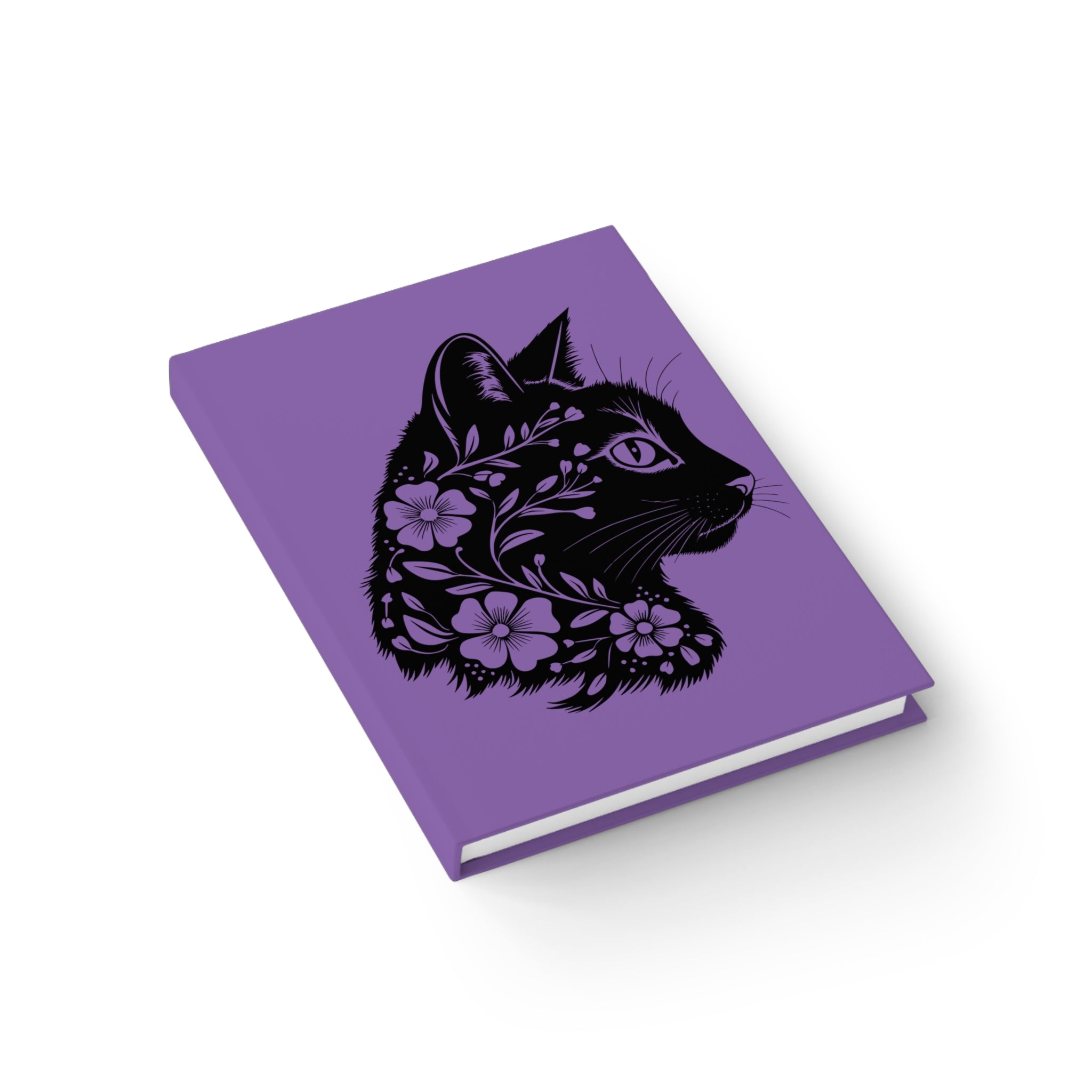 Cat Floral Journal - Blank