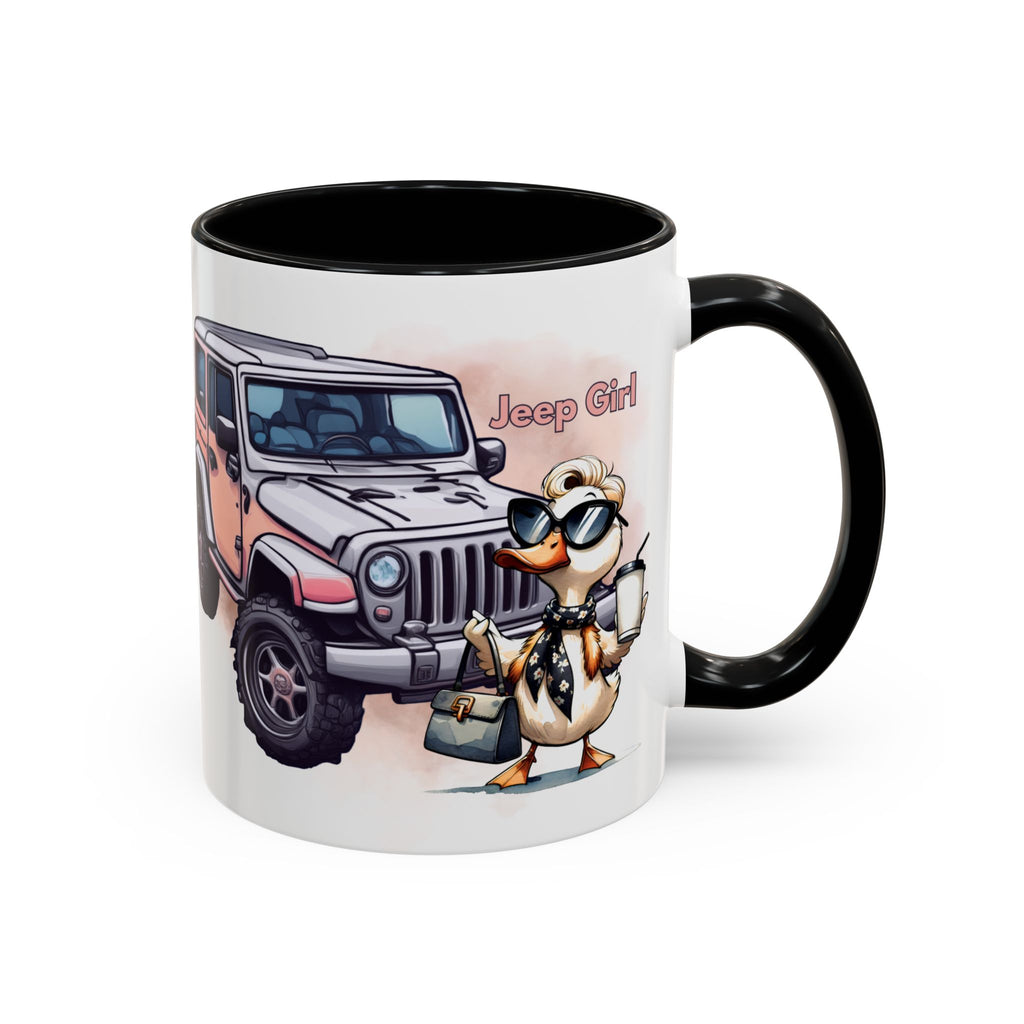 PINK Jeep girl Coffee Mug (11, 15oz)