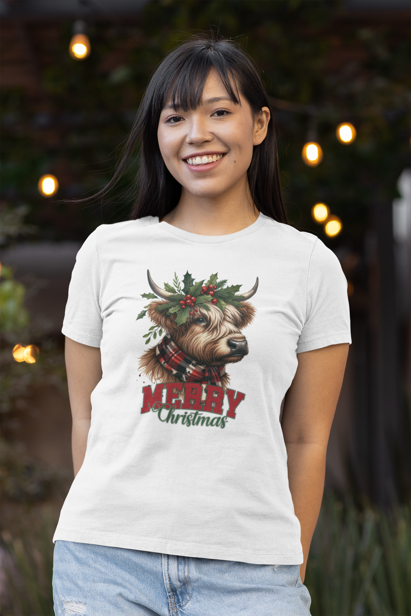 Highland Christmas Cow