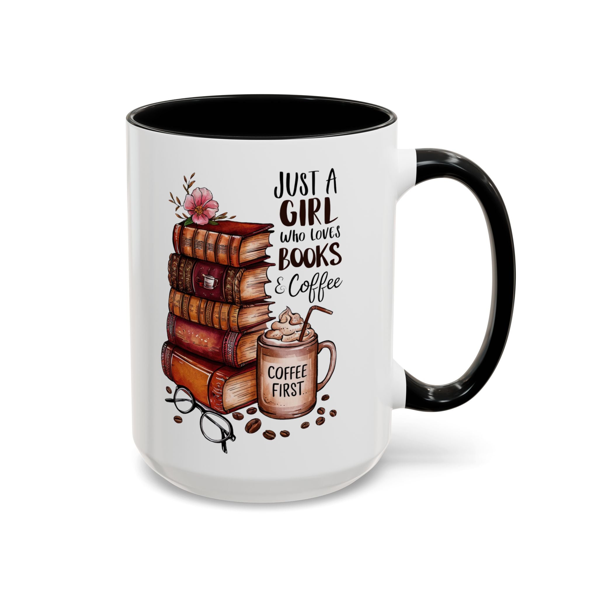 Coffee and books Accent Coffee Mug (11, 15oz)